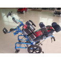 Cadeira de rodas manual do tipo encosto alto reclinável para crianças com paralisia cerebral